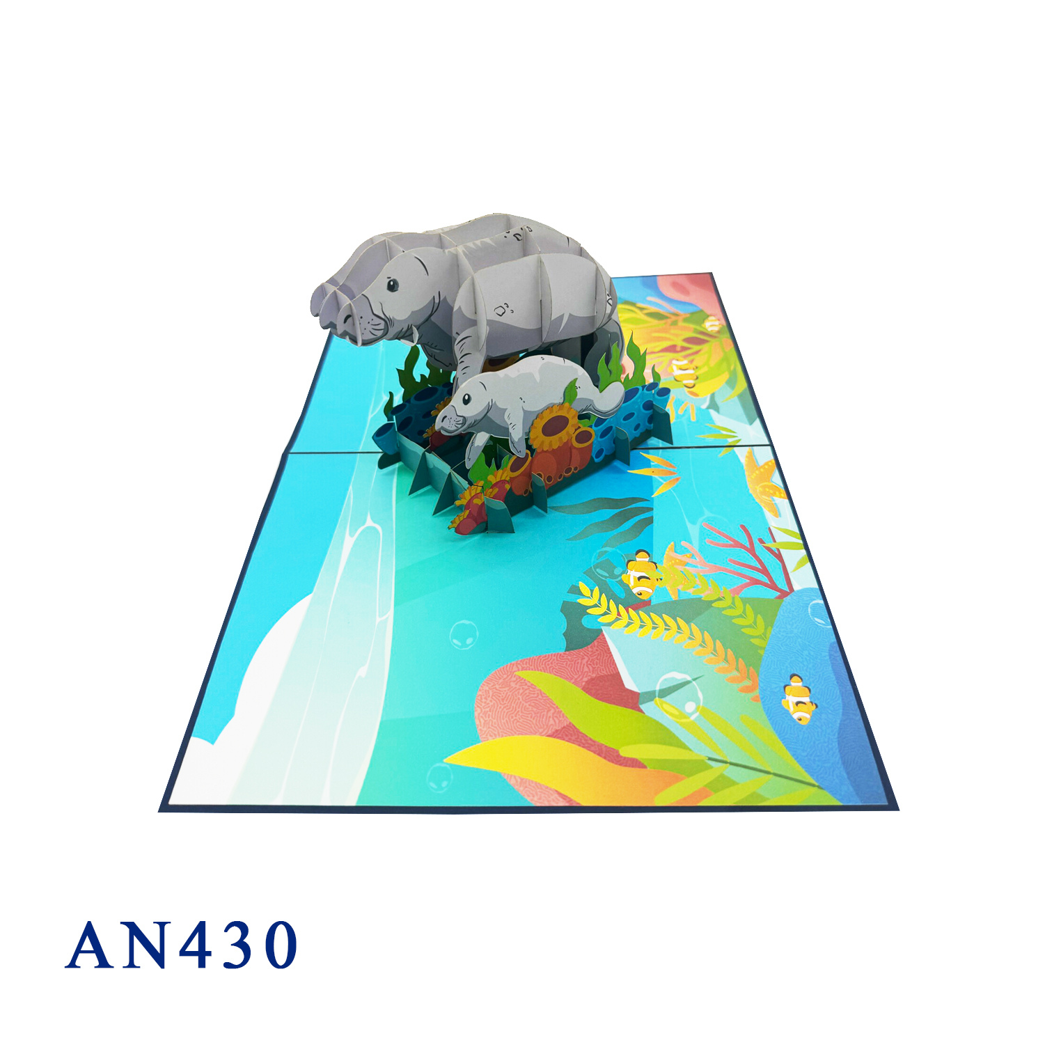 Manatee Pop Up Card