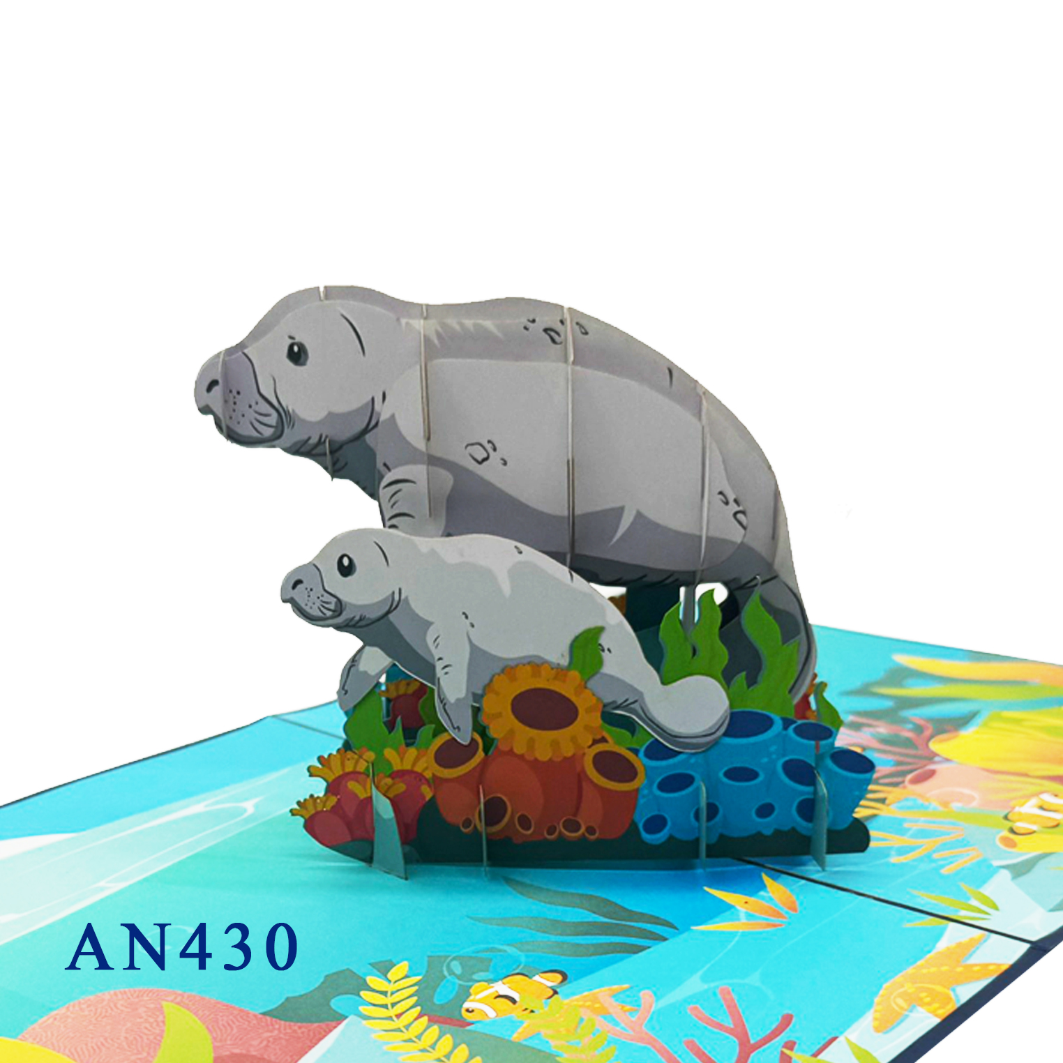 Manatee Pop Up Card