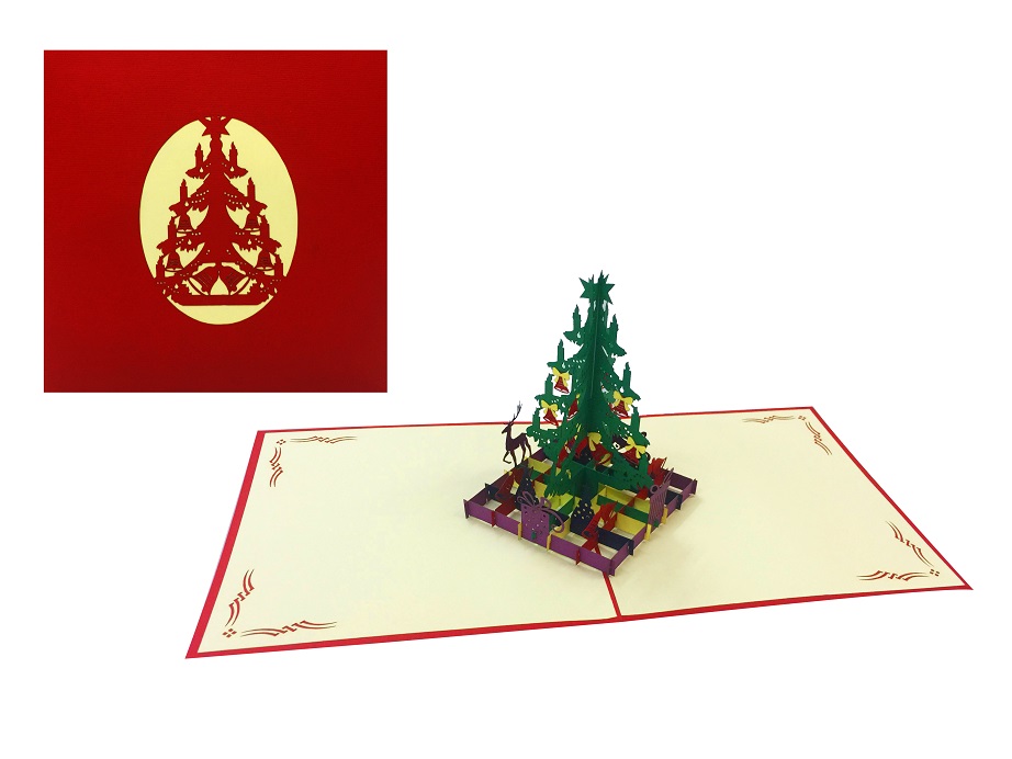 NOEL TREE & PRESENT POP UP CARD