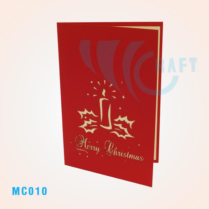 Christmas Candles Pop Up Card