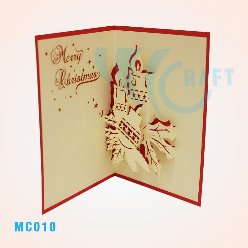 Christmas Candles Pop Up Card
