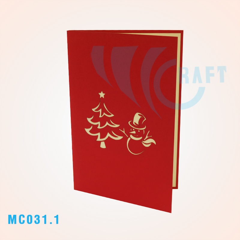 The Gift From Snowman Pop Up Card