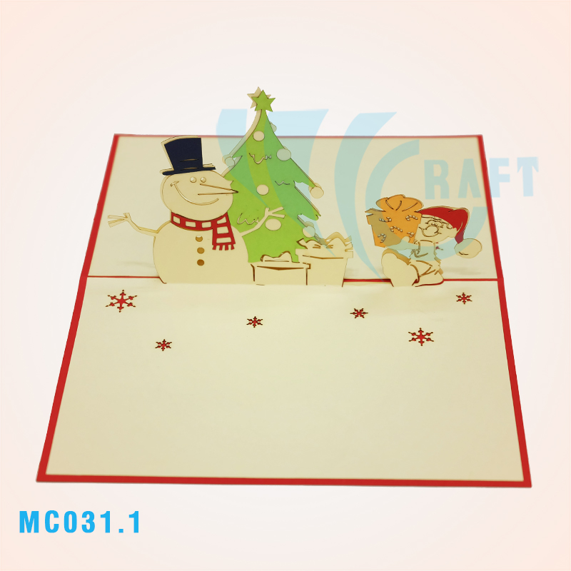 The Gift From Snowman Pop Up Card