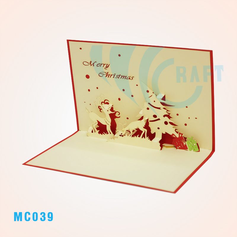 Reindeer And Tree Pop Up Card