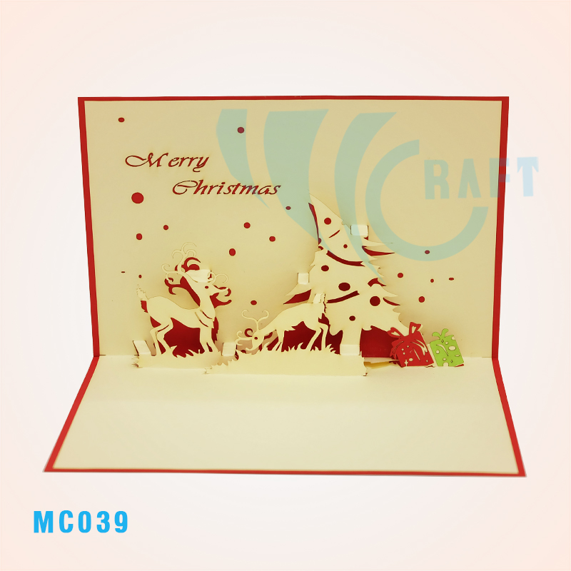 Reindeer And Tree Pop Up Card