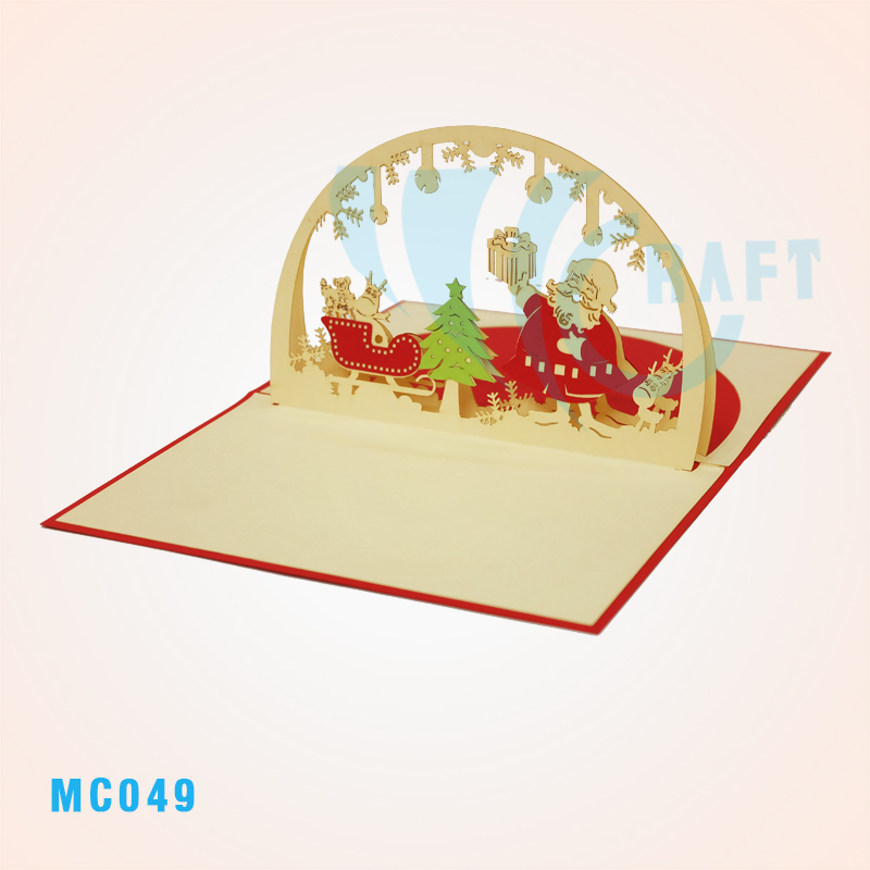 Santa And Snowflake Pop Up Card