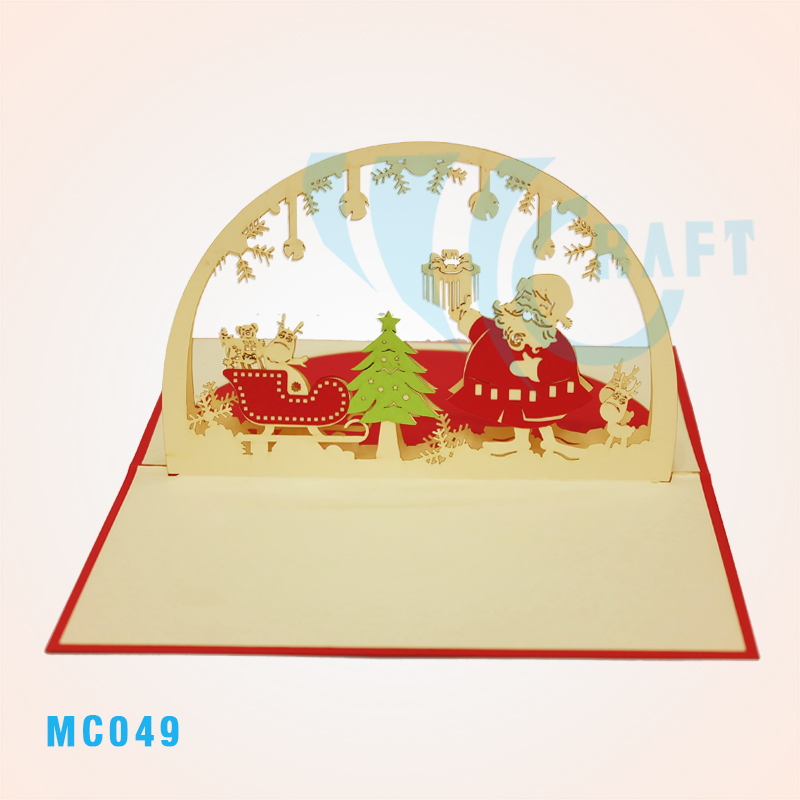 Santa And Snowflake Pop Up Card