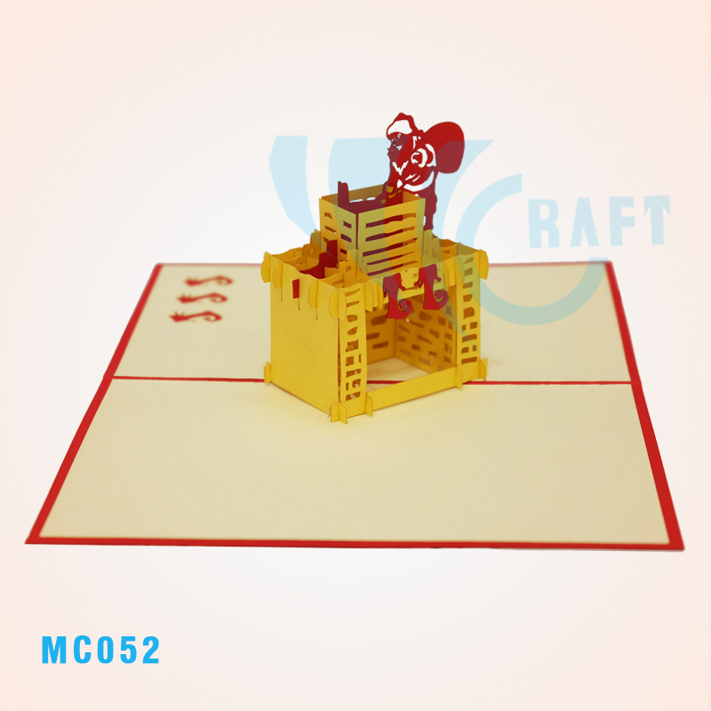 Santa And Chimney 2 Pop Up Card