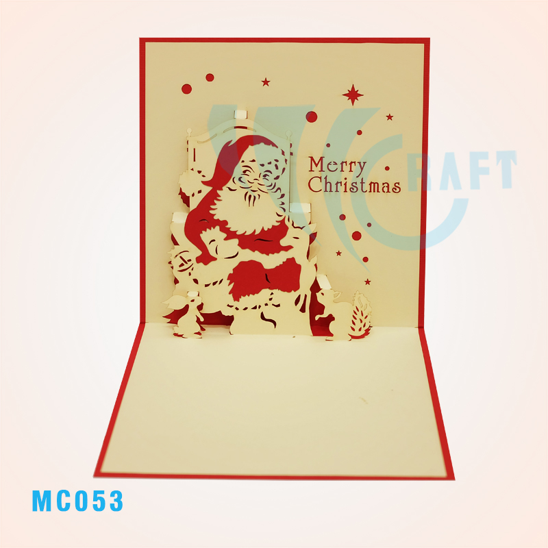 Santa And Chair Pop Up Card