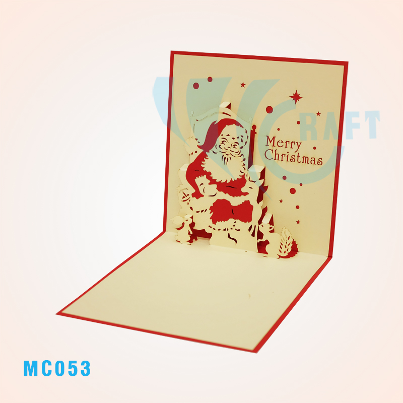 Santa And Chair Pop Up Card