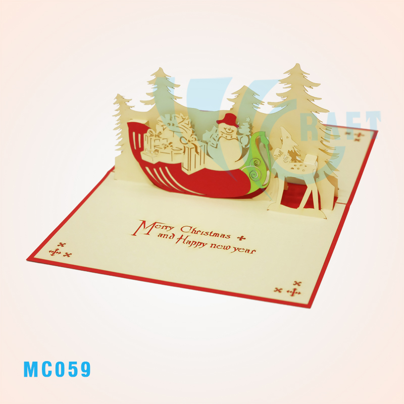 Snowman And His Crew Pop Up Card