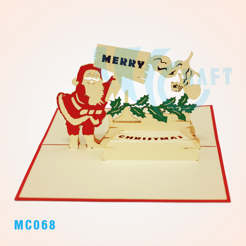 Santa and Squirrel Pop Up Card