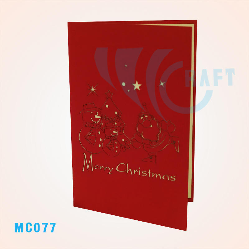 Santa And Snowman Pop Up Card