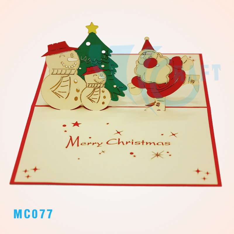 Santa And Snowman Pop Up Card