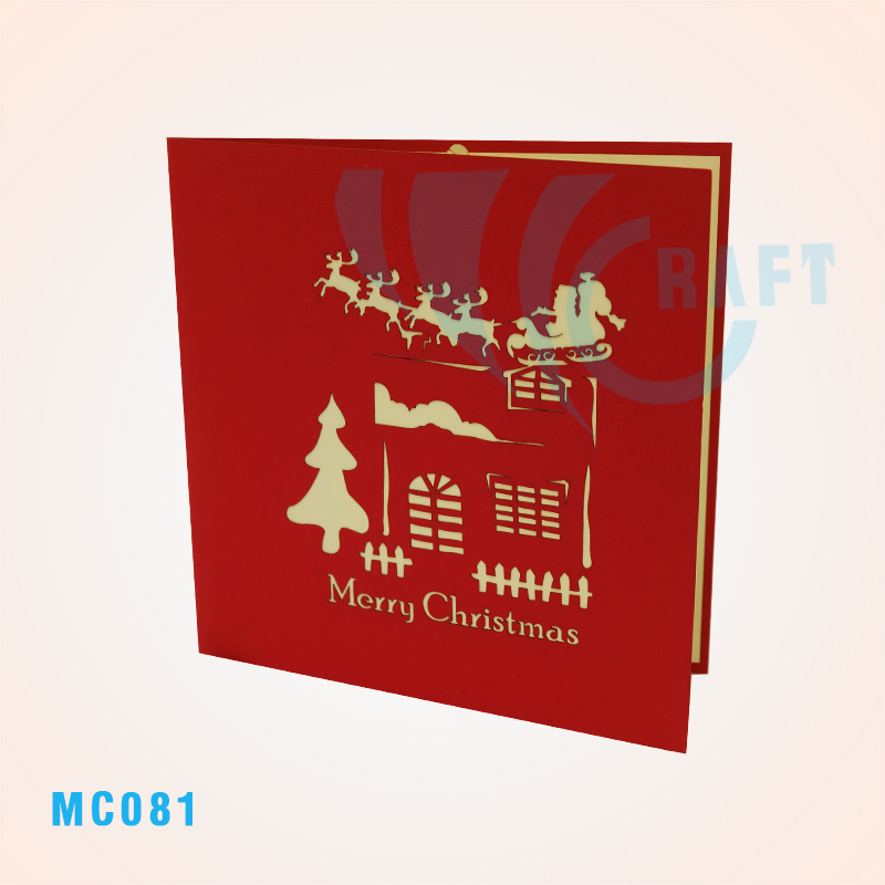 HOUSE & NOEL TREE POP UP CARD
