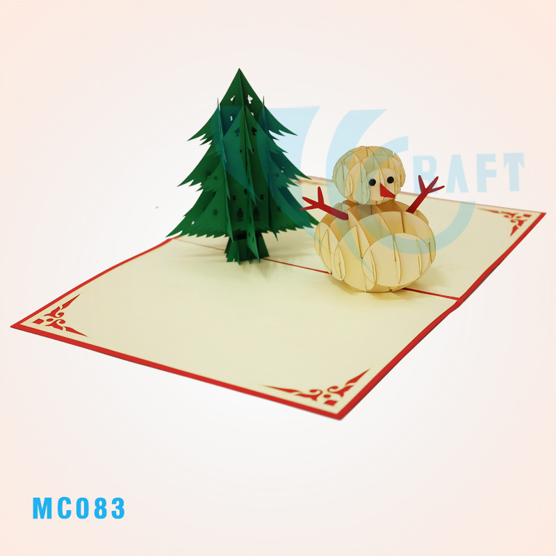 NOEL SNOWMAN & TREE POP  UP CARD
