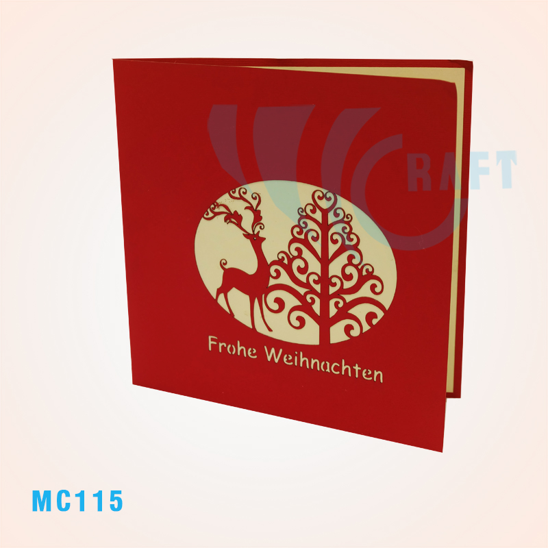 NOEL TREE & REINDEER POP UP CARD