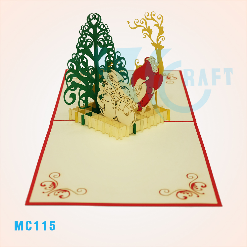 NOEL TREE & REINDEER POP UP CARD