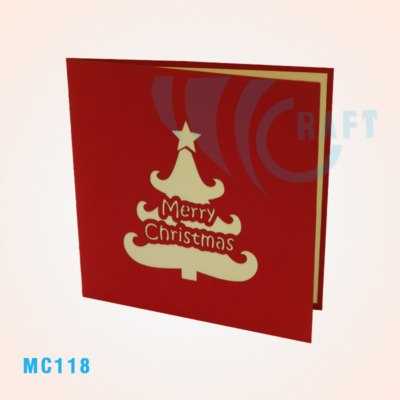 COLORFULL NOEL TREE POP UP CARD