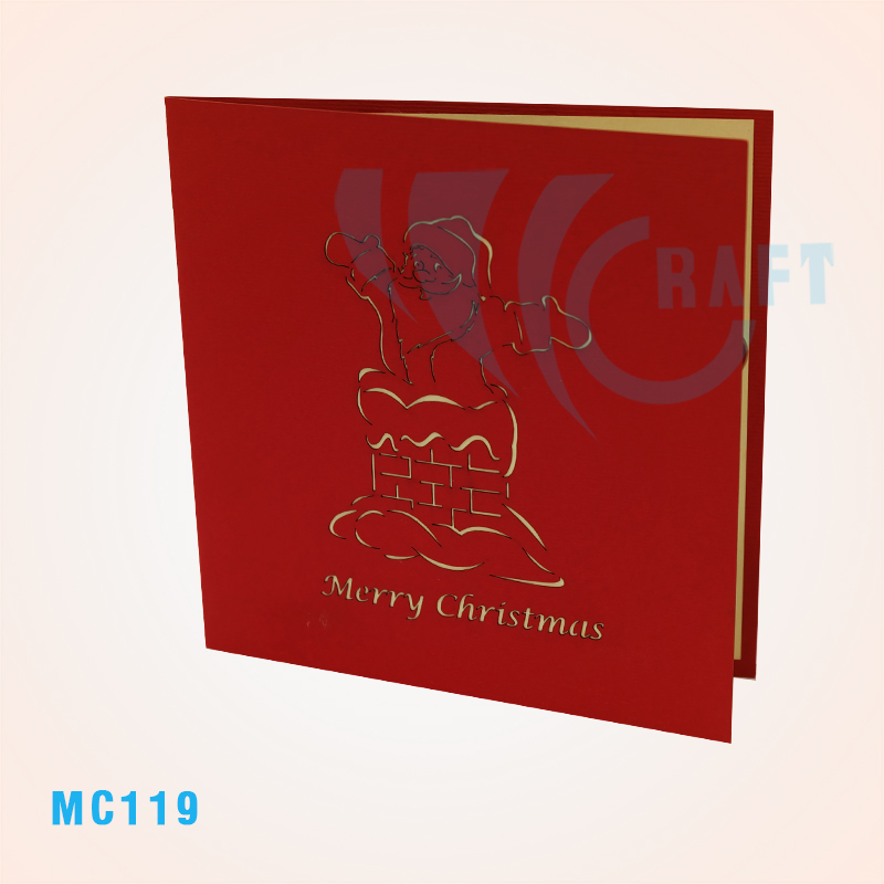 SANTA & CHIMNEY NOEL POP UP CARD
