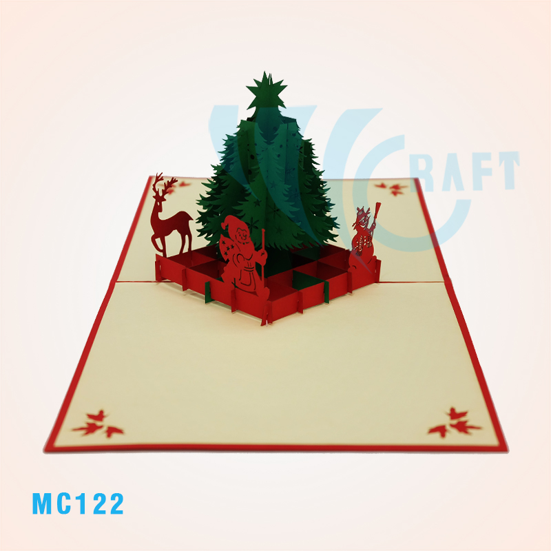 SANTA AND NOEL TREE POP UP CARD