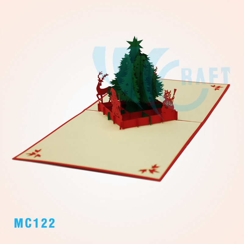 SANTA AND NOEL TREE POP UP CARD