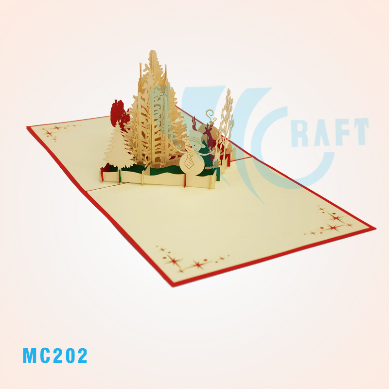 White Noel Pop Up Card