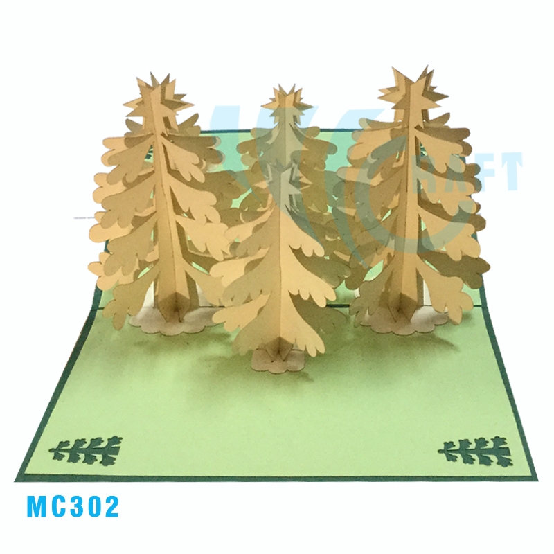 White Noel Tree Pop Up Card