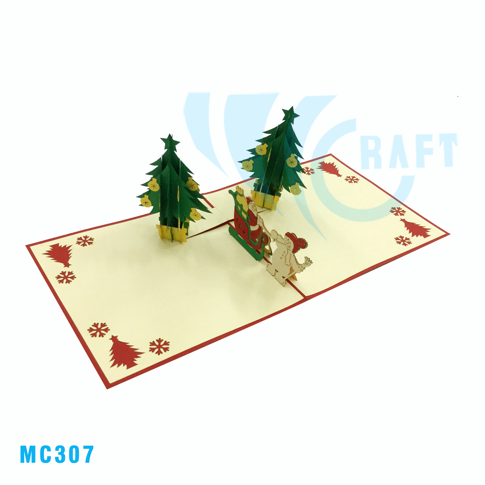 Snowman And Santa Pop Up Card