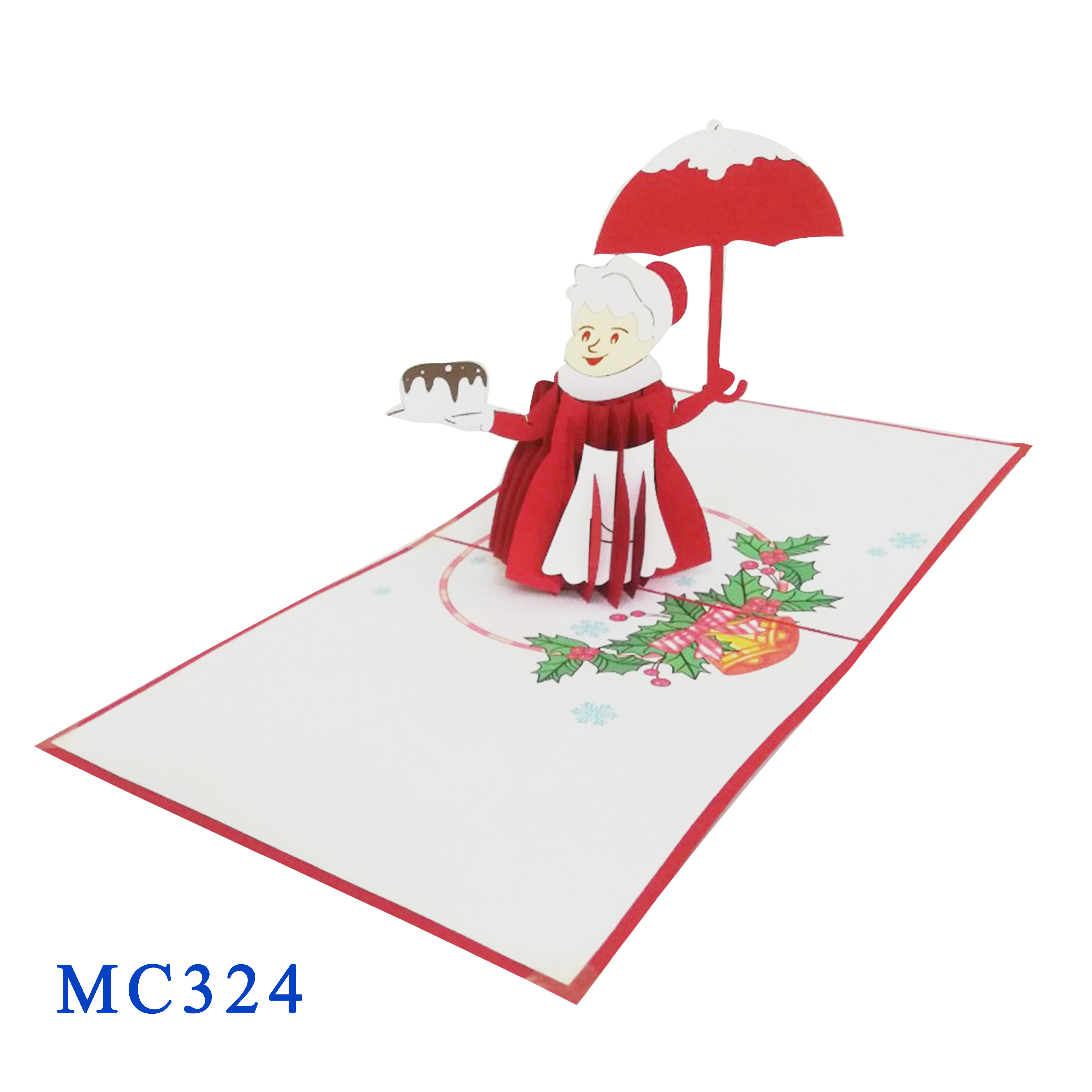 Mrs Santa Claus Pop Up Card
