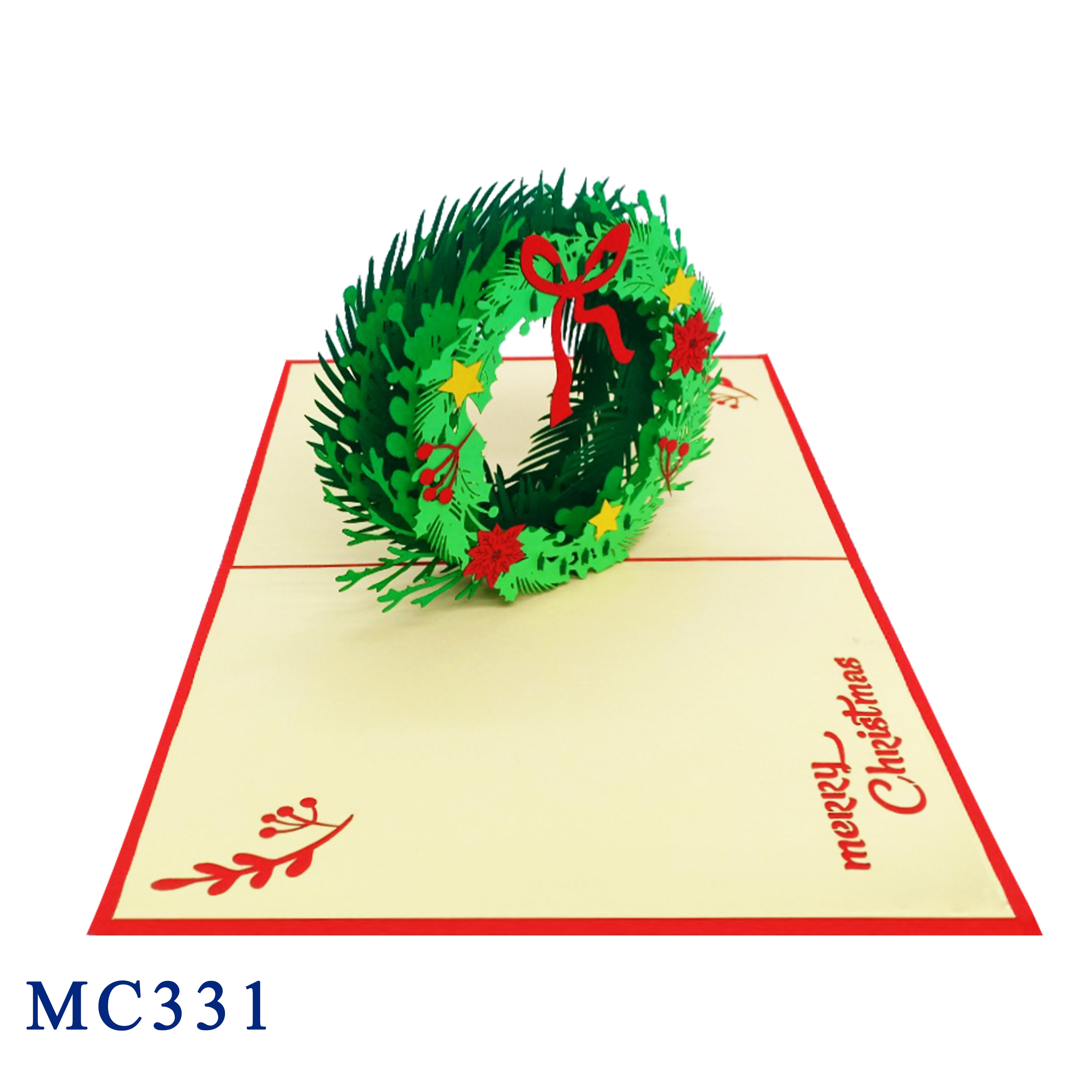 Christmas Wreath Pop Up Card