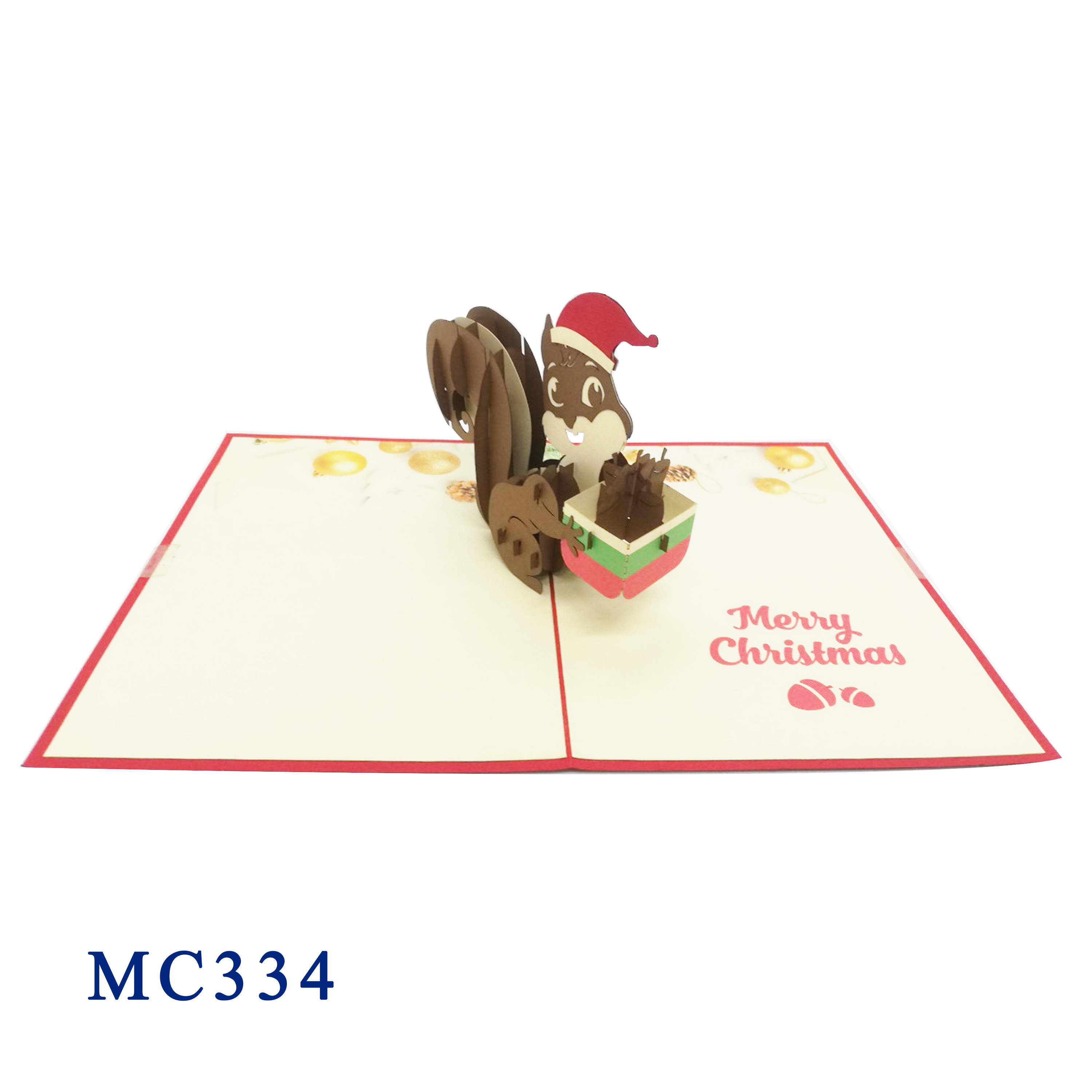 Squirrel Noel Pop Up Card
