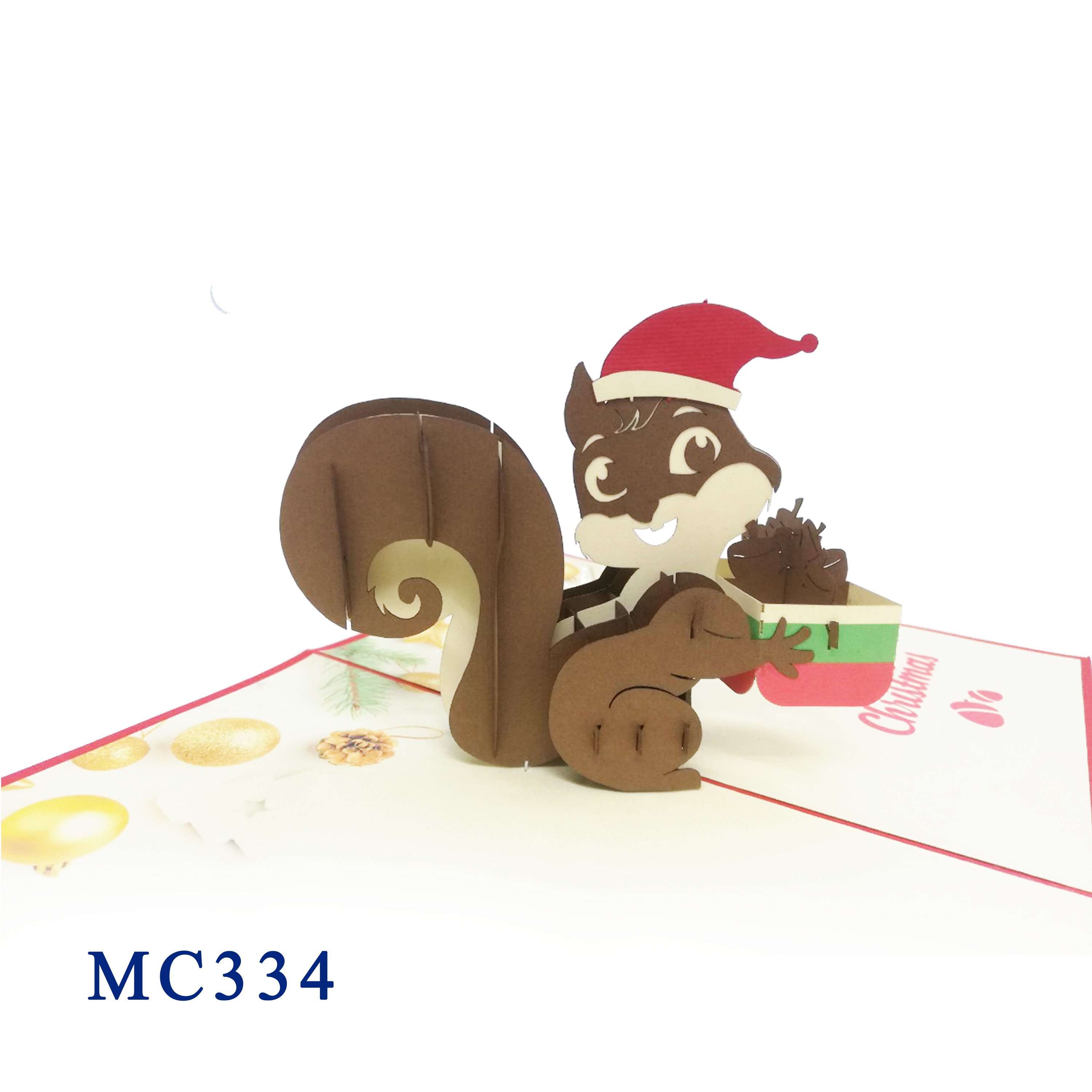 Squirrel Noel Pop Up Card