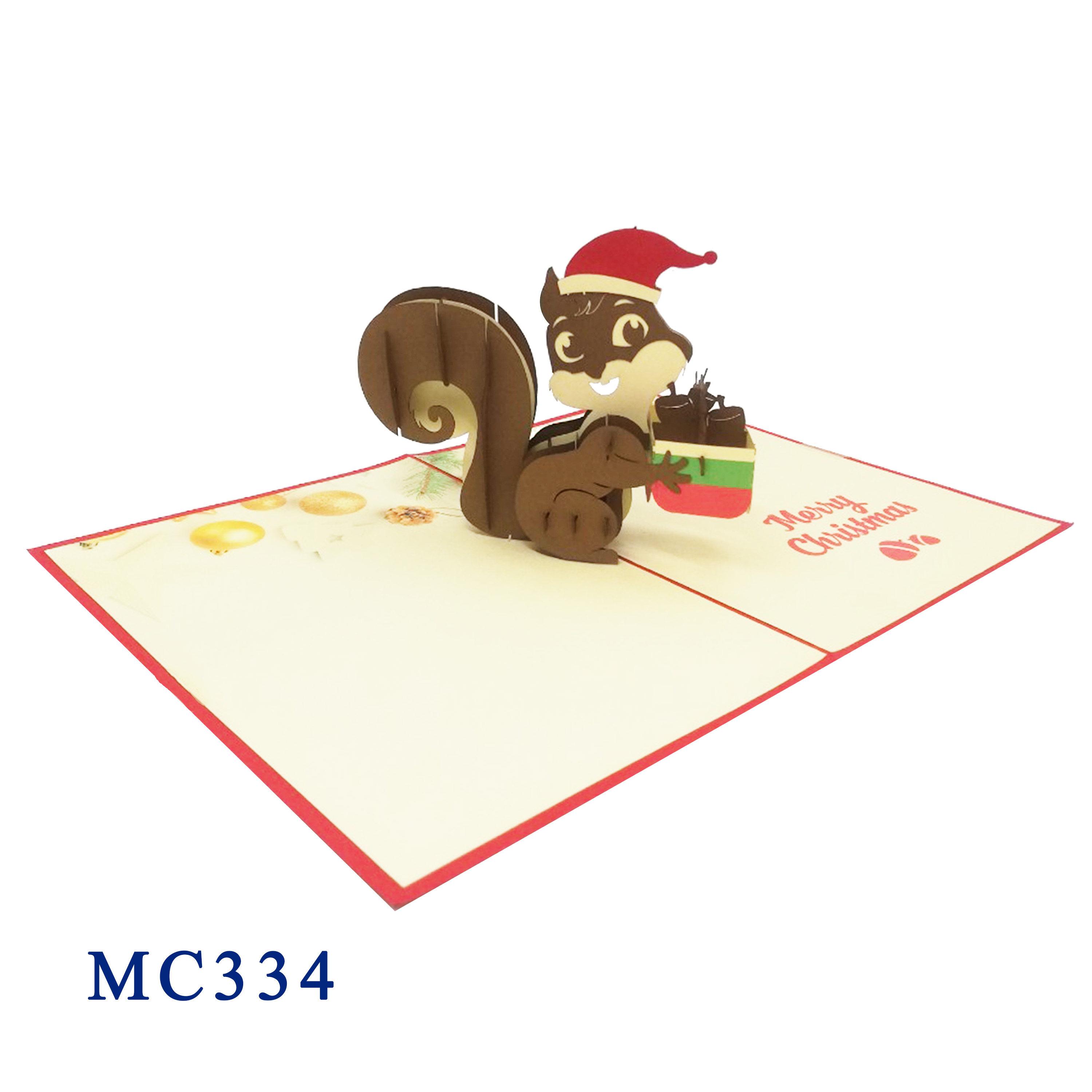 Squirrel Noel Pop Up Card