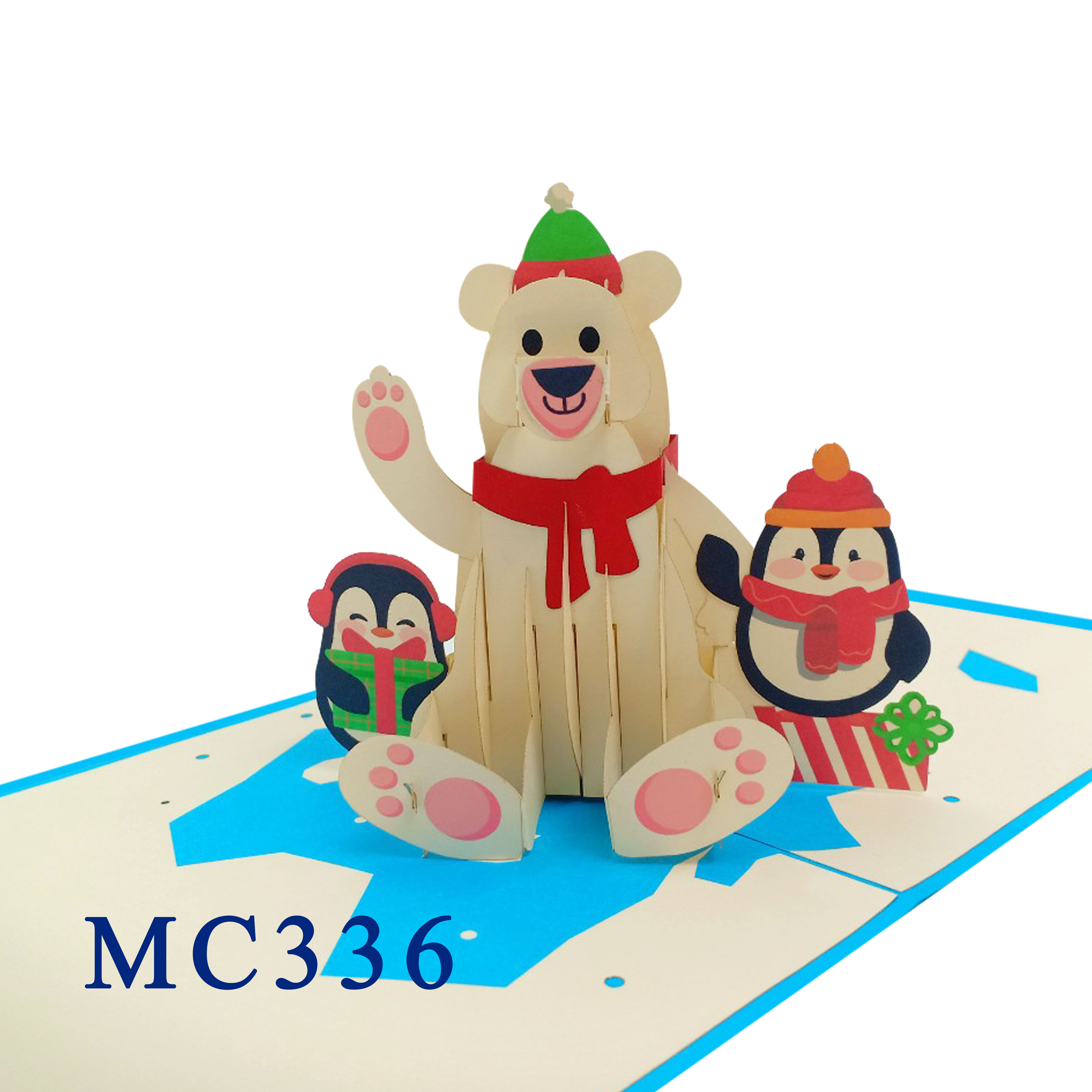 Polar & Penguins Noel Pop Up Card