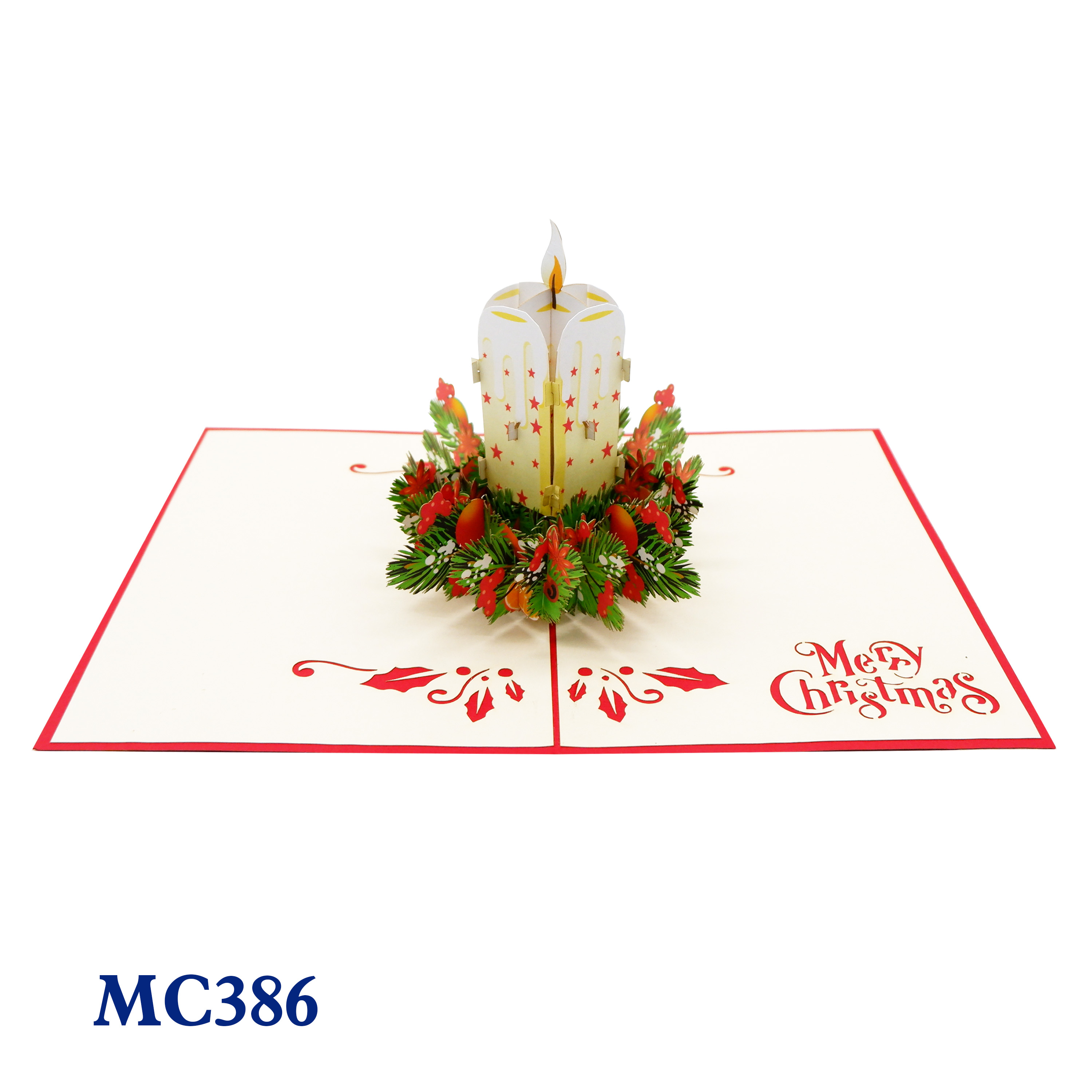 Christmas Candle Pop Up Card