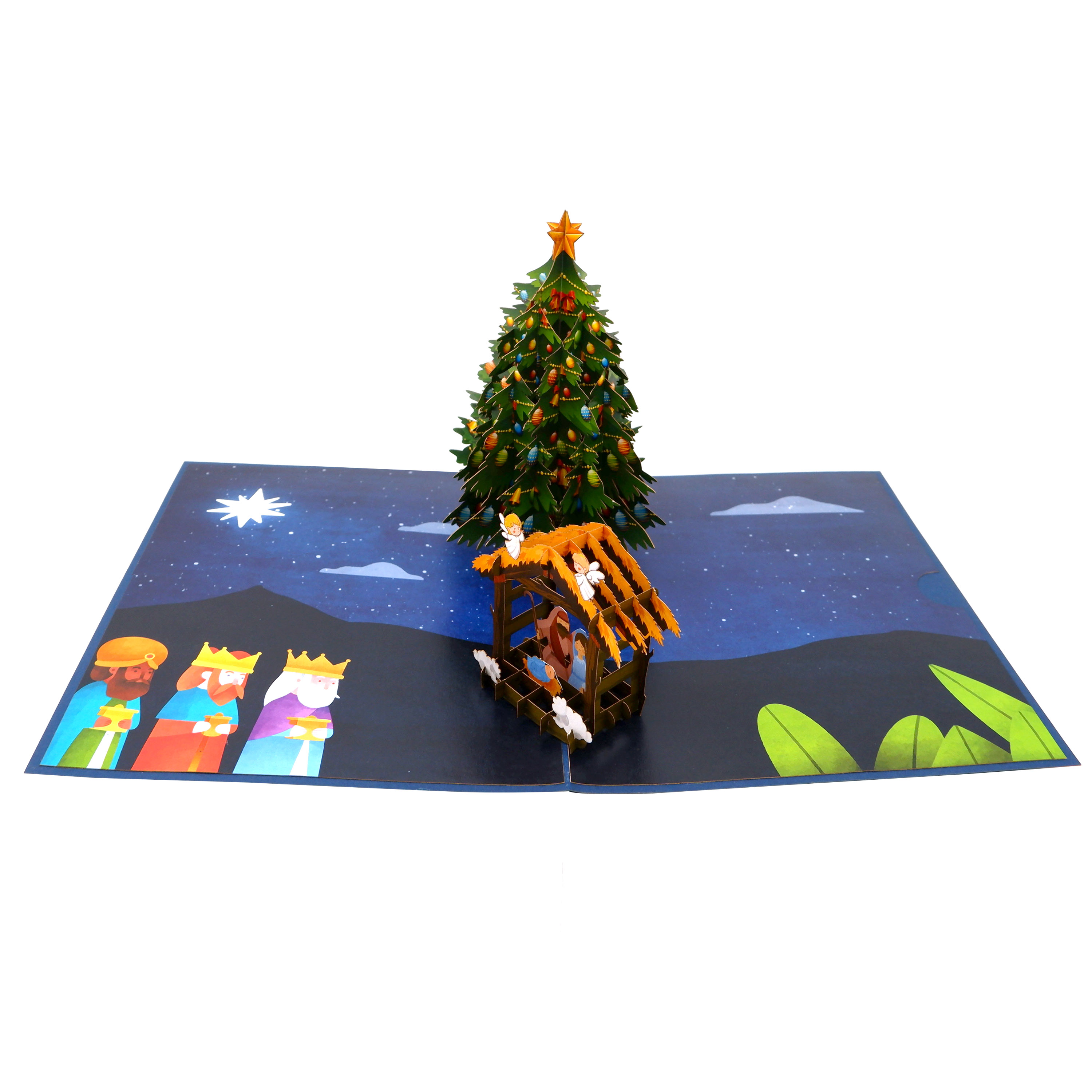 Noel Tree Nativity Pop Up Card