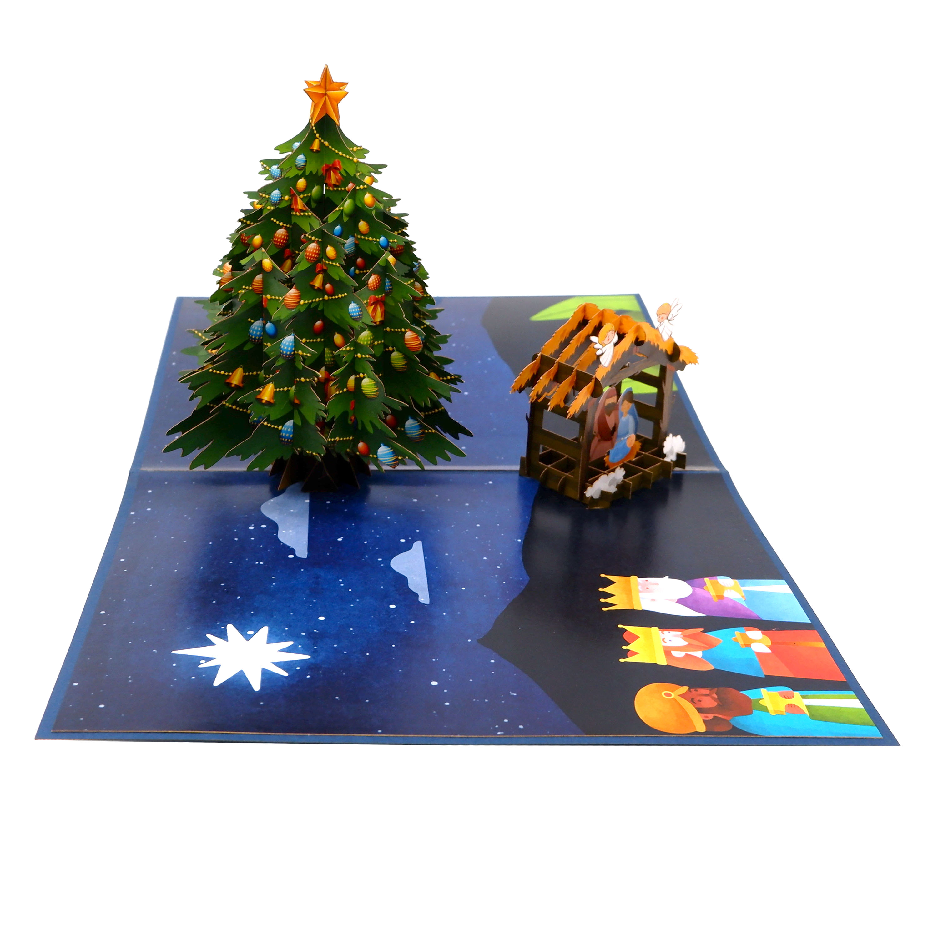 Noel Tree Nativity Pop Up Card
