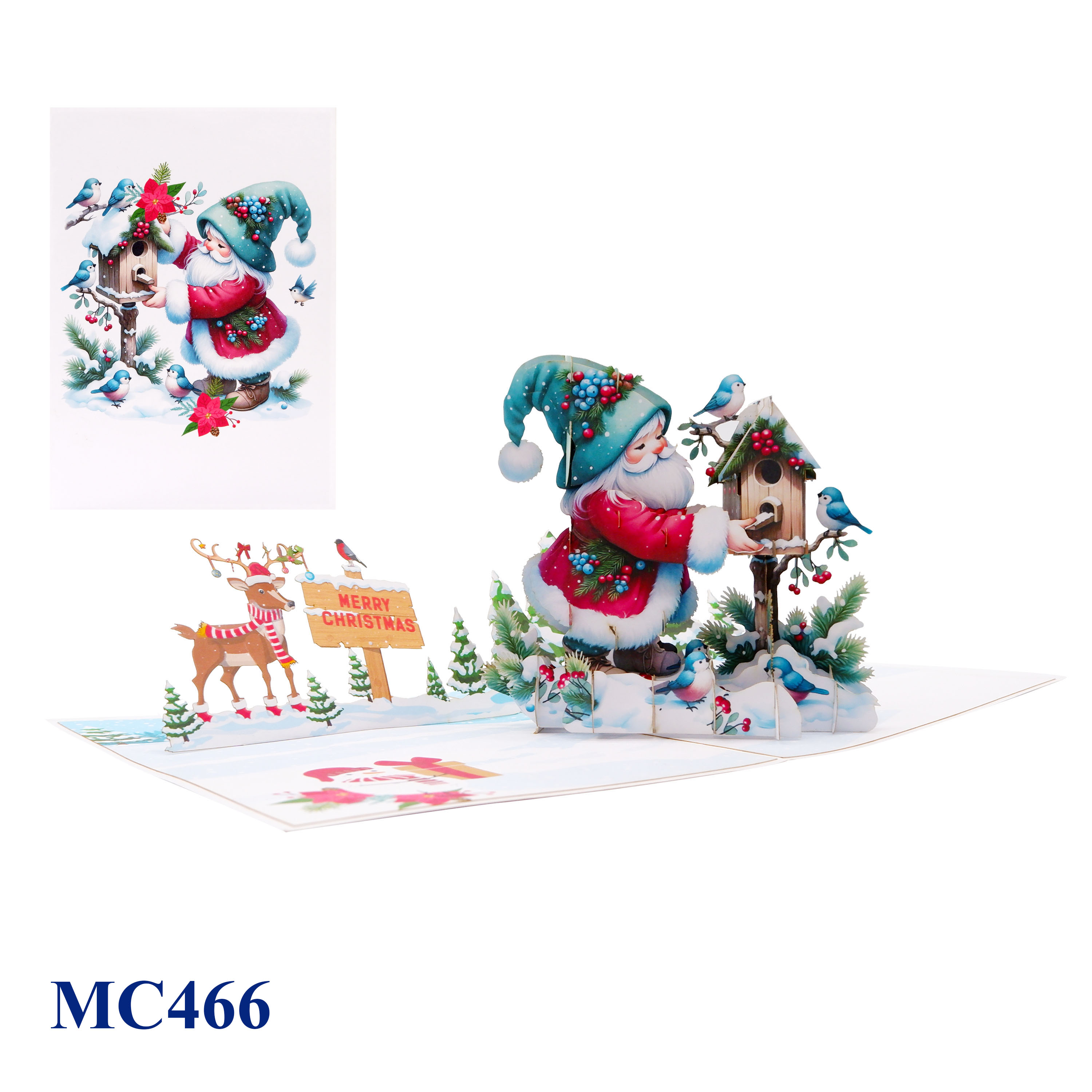 Christmas Gnome Pop Up Greeting Card