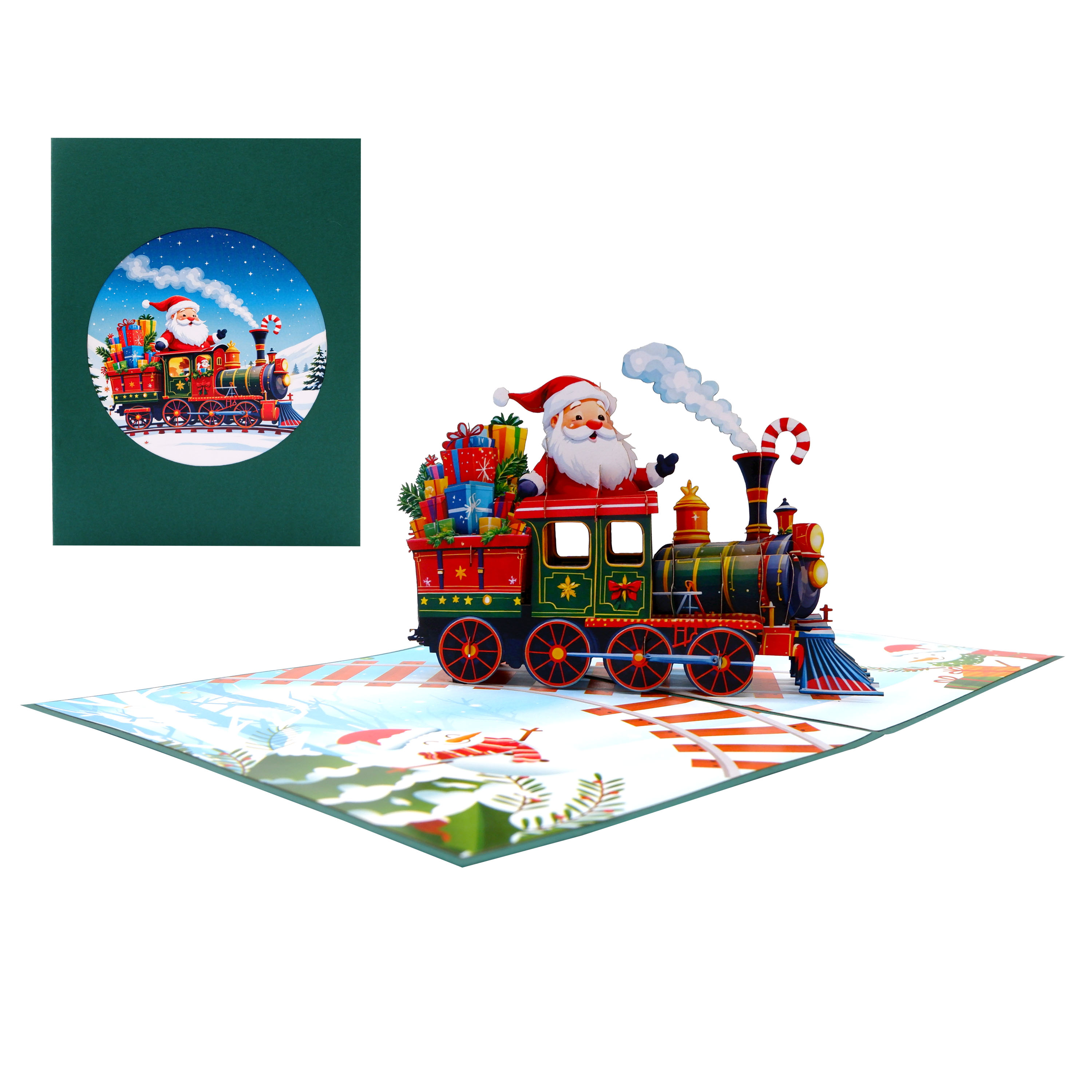 Santa Train Pop-Up Card