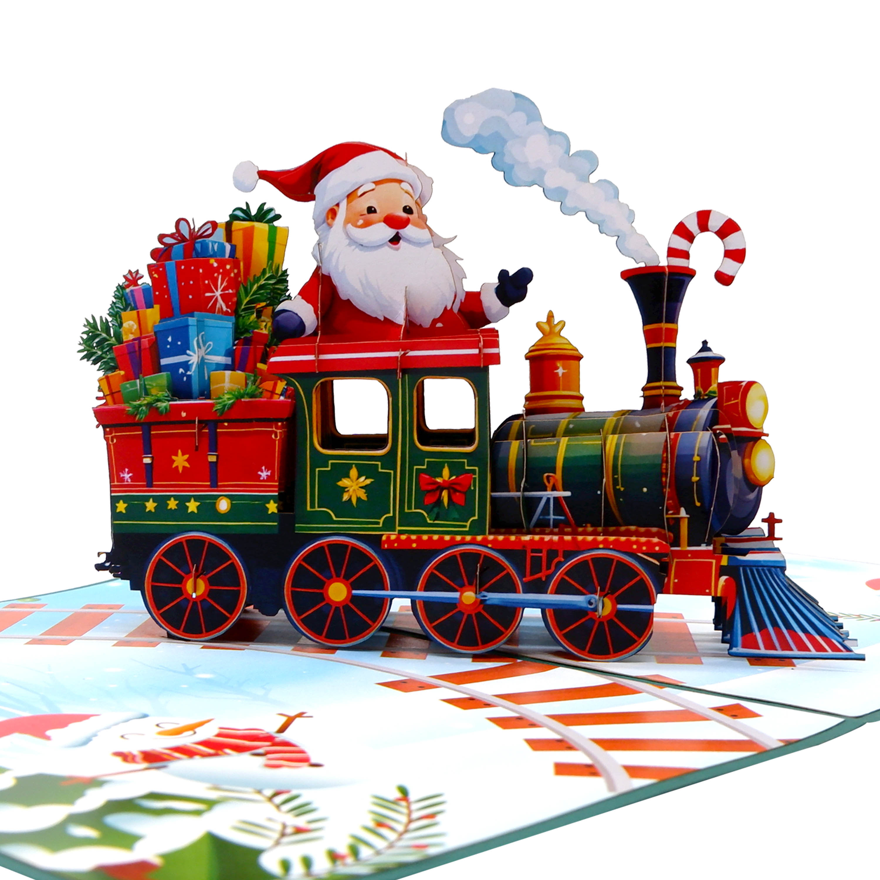 Santa Train Pop-Up Card