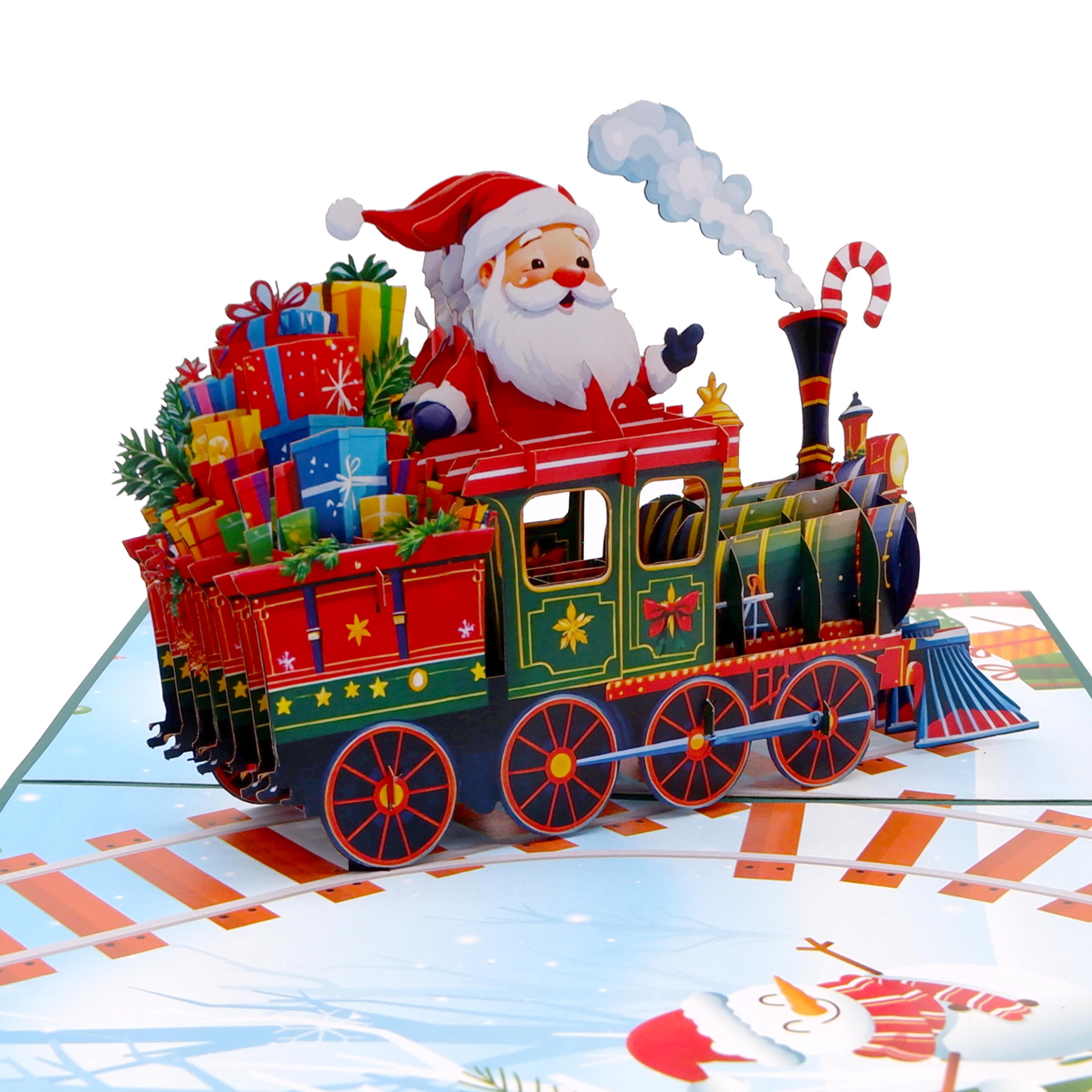 Santa Train Pop-Up Card