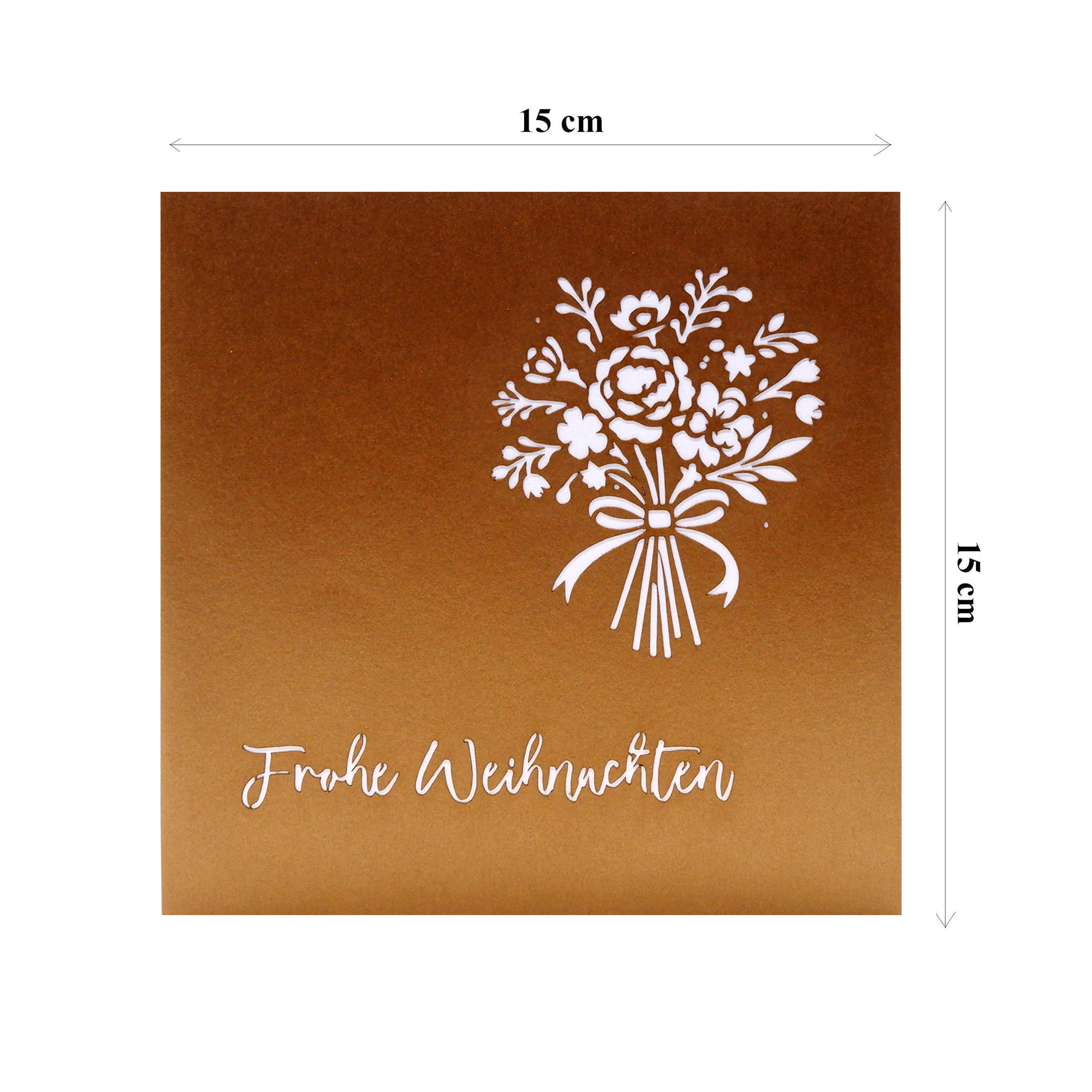 Christmas Flower Bouquet Pop-Up Card