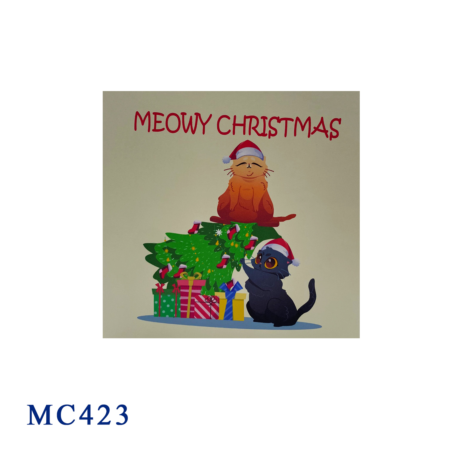 Meowy Christmas Cats Pop Up Card