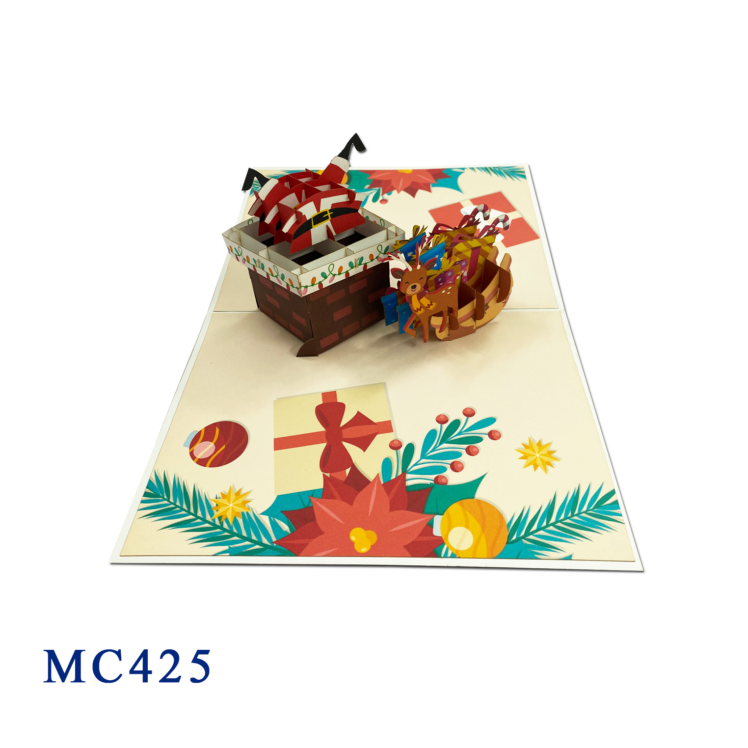 Merry Christmas Santa Claus Pop Up Card