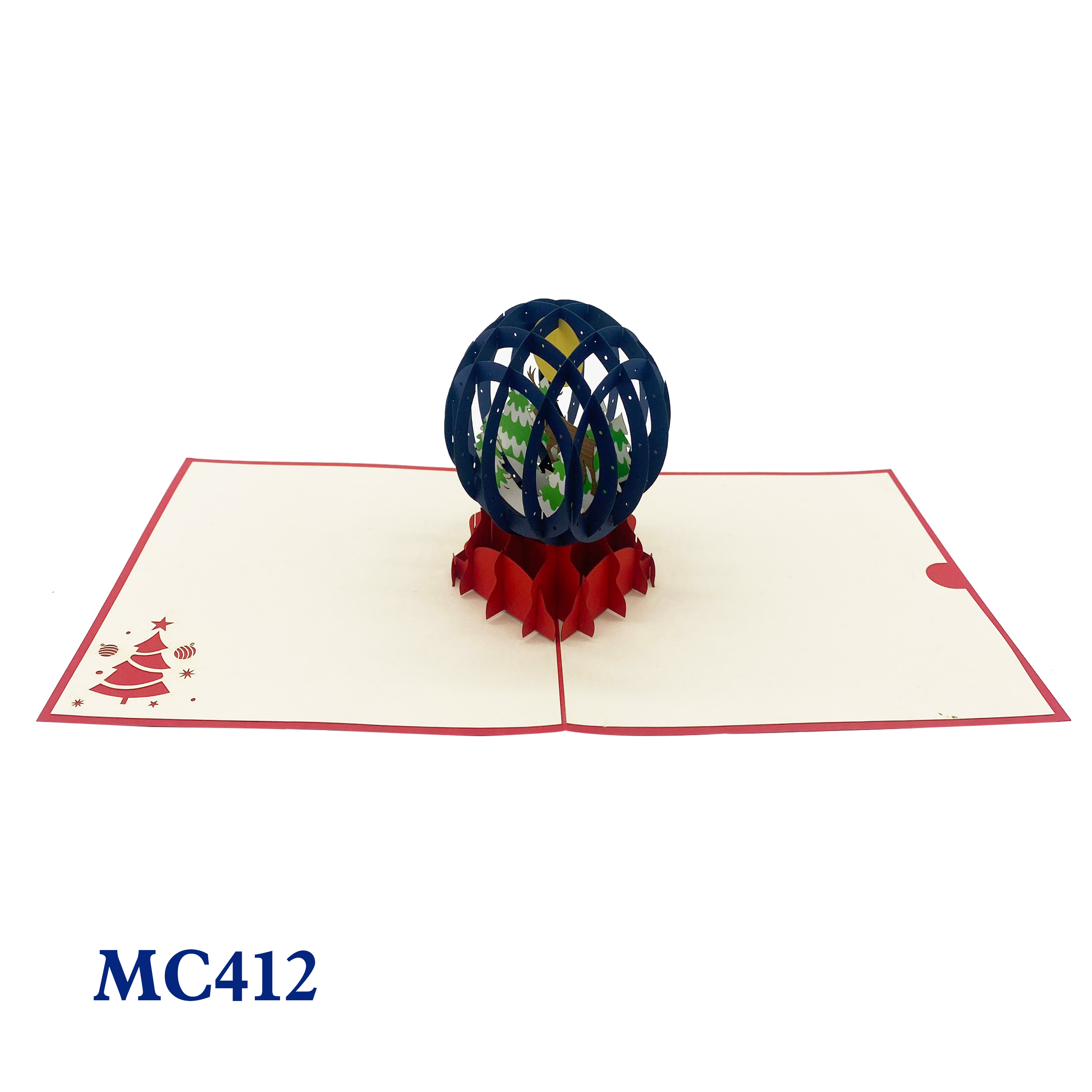 Merry Christmas Snow Globe Pop Up Card