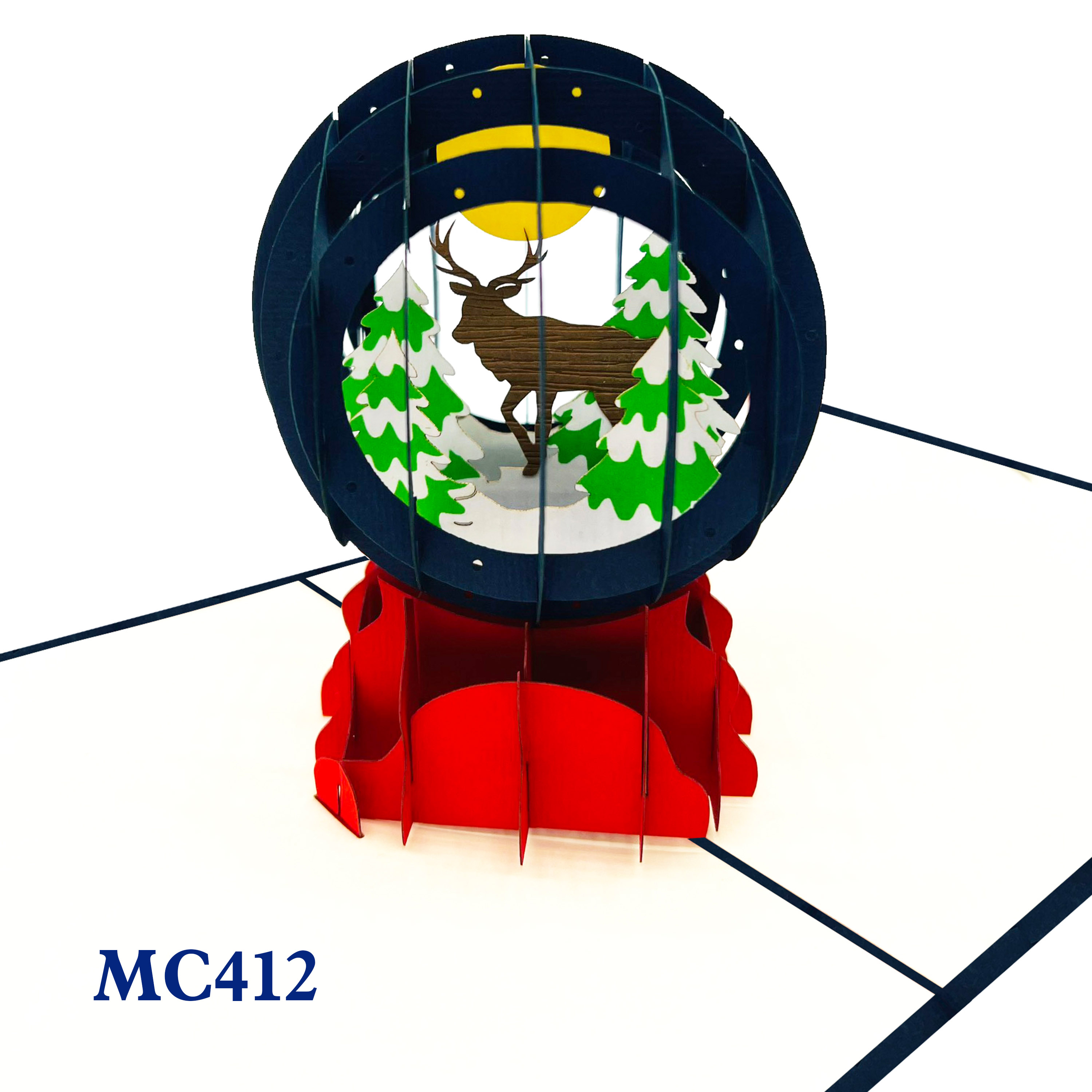 Merry Christmas Snow Globe Pop Up Card
