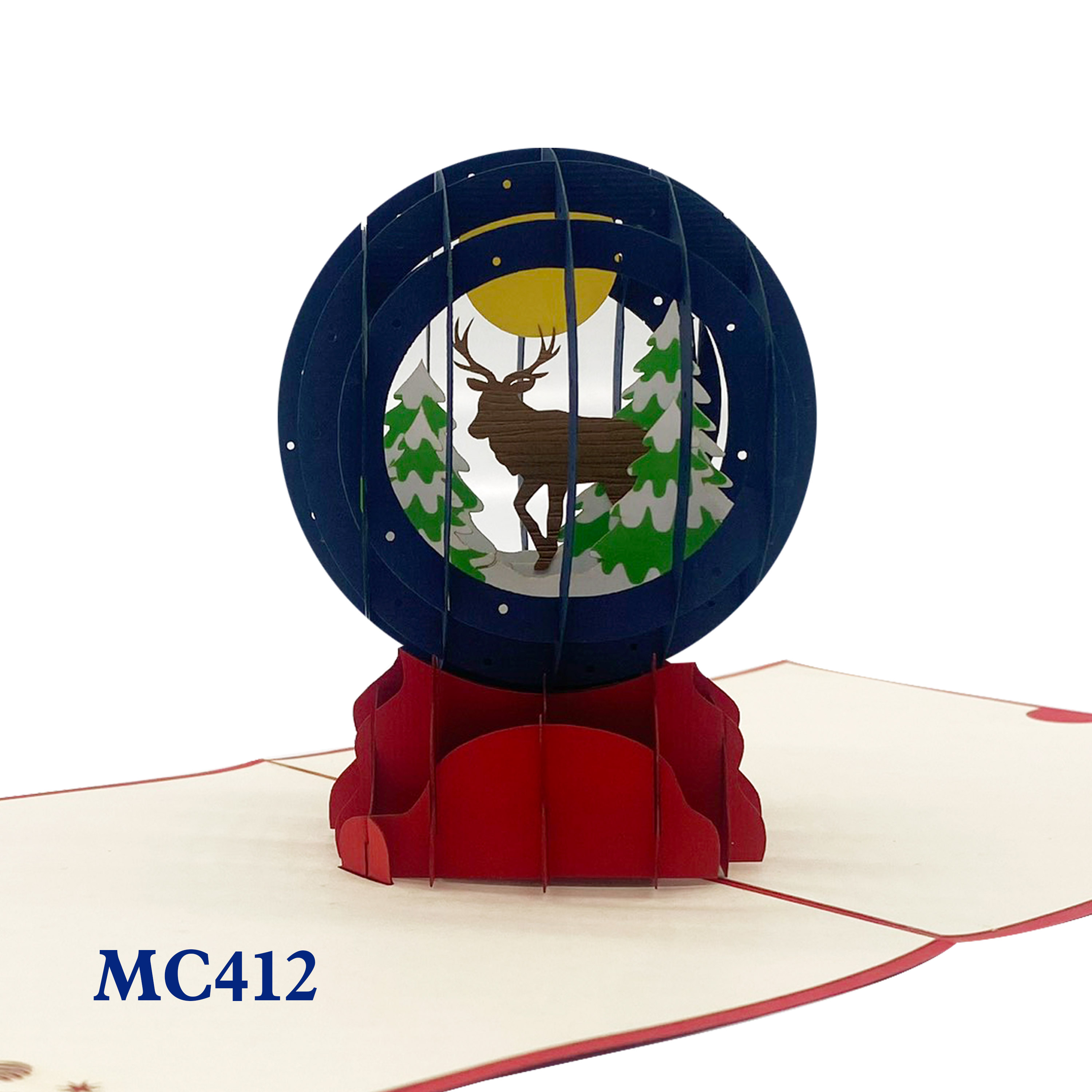 Merry Christmas Snow Globe Pop Up Card