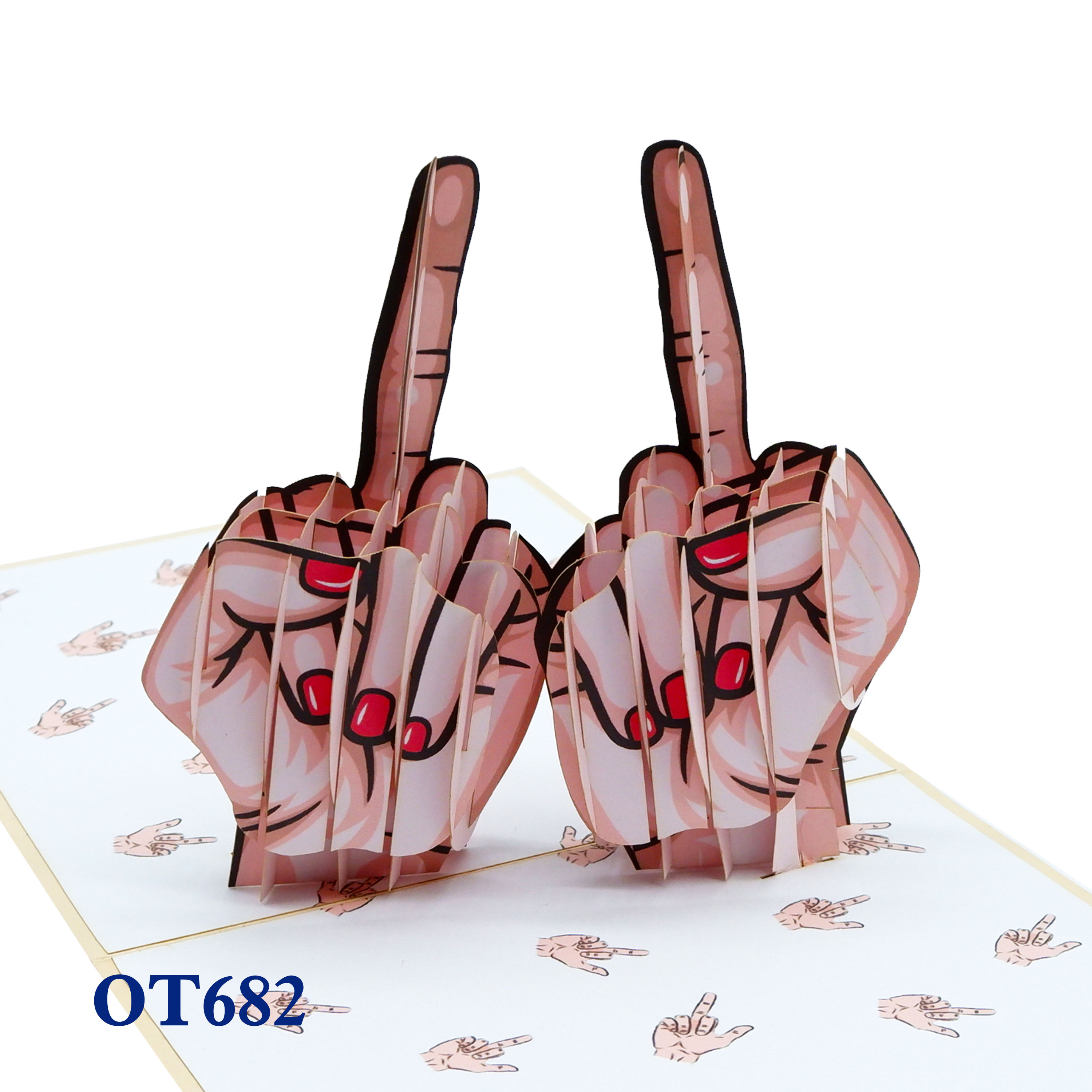 Middle Finger Pop Up Card