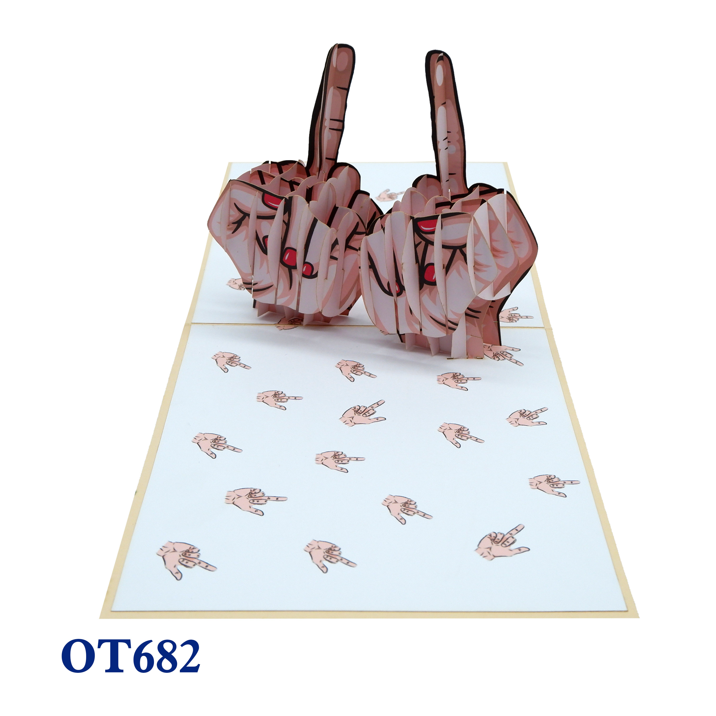 Middle Finger Pop Up Card